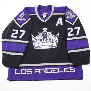 Reebok Scott Thornton LA Kings Game Worn Jersey White 58